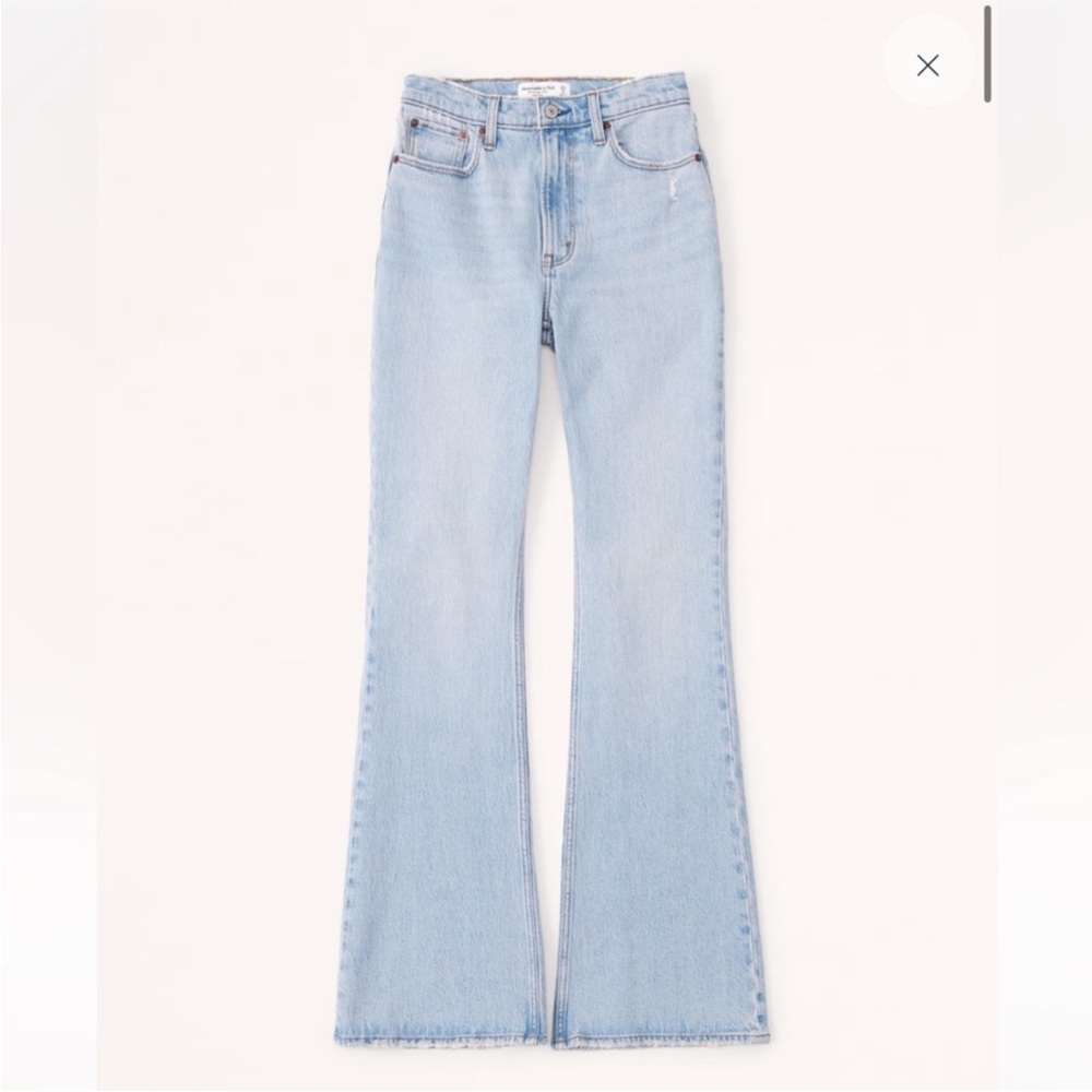 Vintage High Rise Flare Jeans - Light Blue - Picture 2 of 5